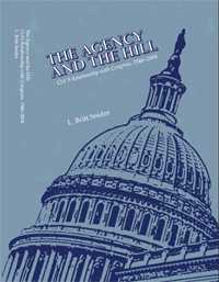 Blue front cover of The Agency and the Hill publication with a navy sketch of the Capitol.