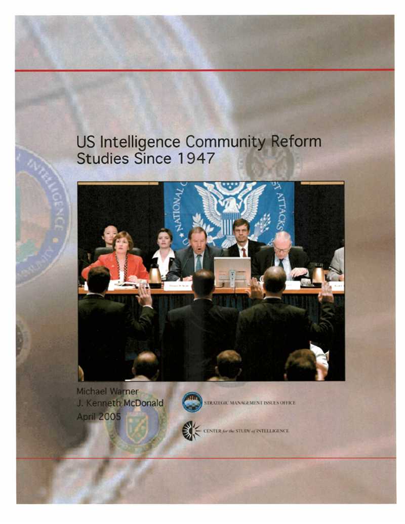 Cover image showing the 9-11 Commission in Session