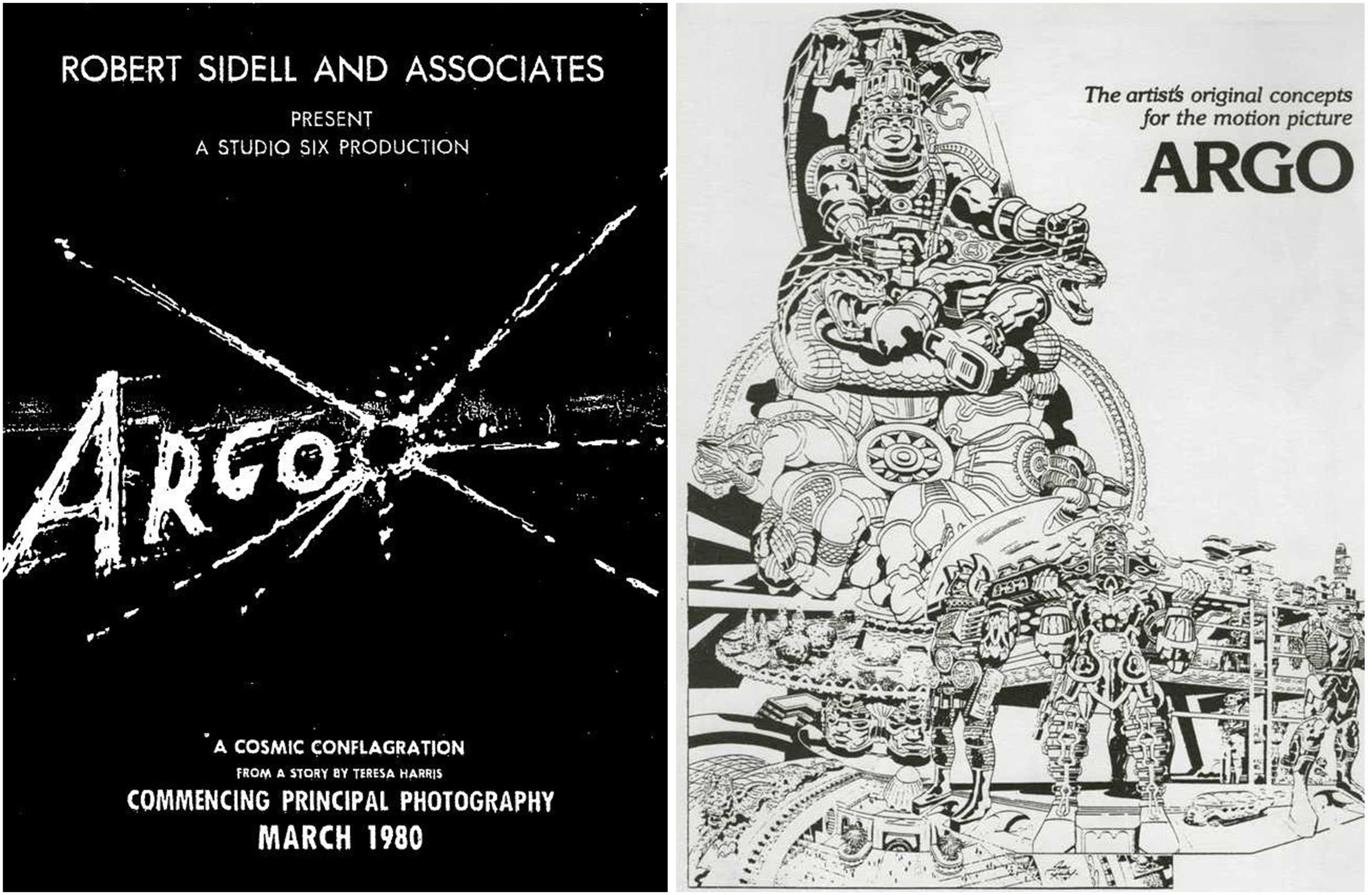 Movie poster for the cover movie Argo on the left. Artist concept adapted for the cover movie Argo on the right.
