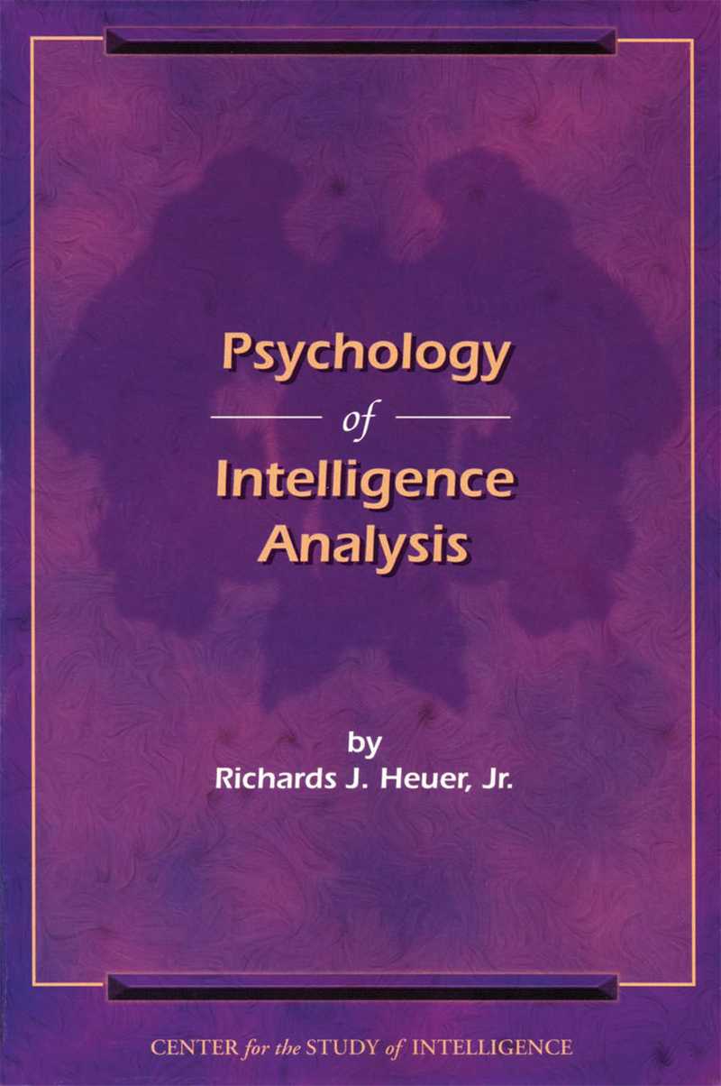 Cover of Psychology of Intelligence Analysis document