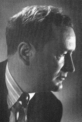 A black and white profile shot of WIlliam Stephenson.