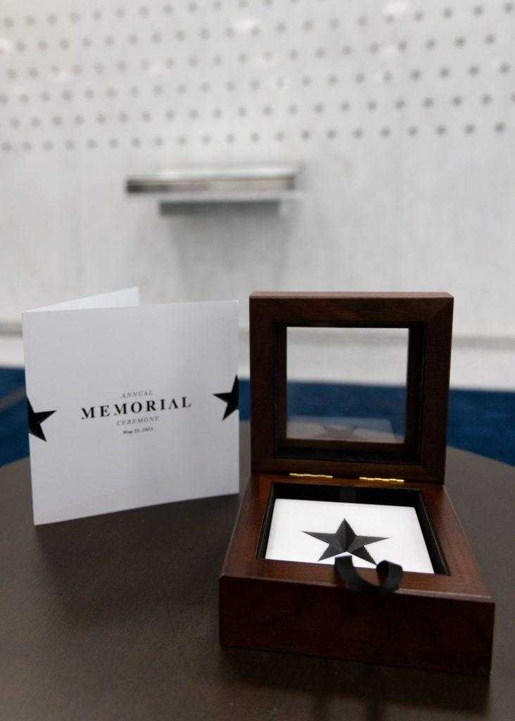 Carved Memorial Star replica for Dr. Jon Evans family