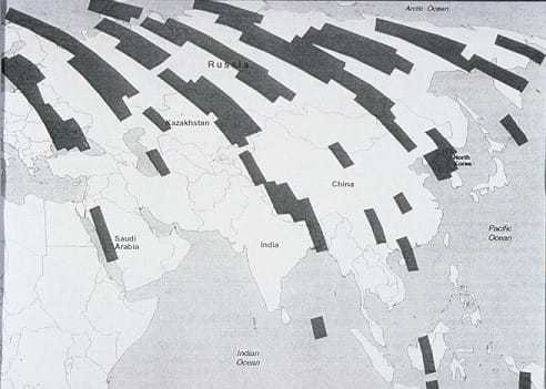 A map of Europe depicting areas with satellite coverage.