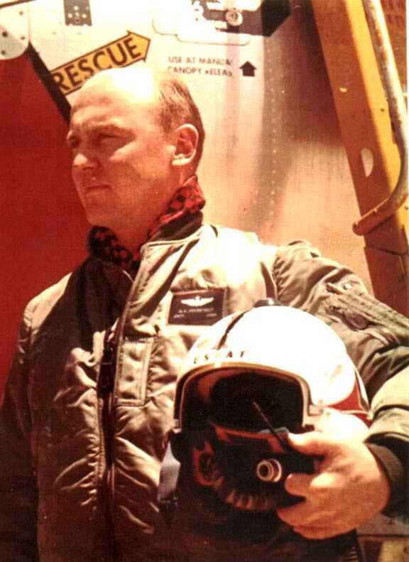 Carl Overstreet holding his helmet.