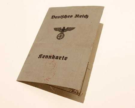 The front of the fake German passport, with German writing and a Nazi symbol