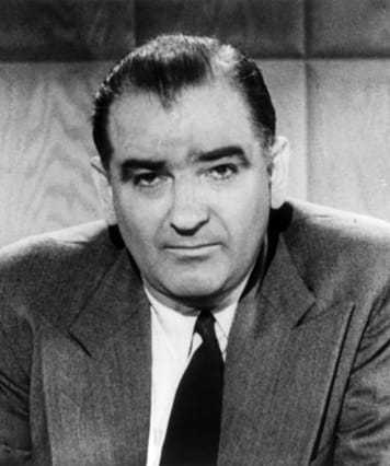 Black and white headshot of Senator McCarthy.