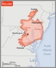 <p>slightly larger than West Virginia</p>