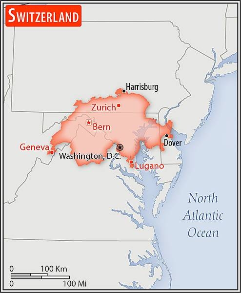 Area comparison map