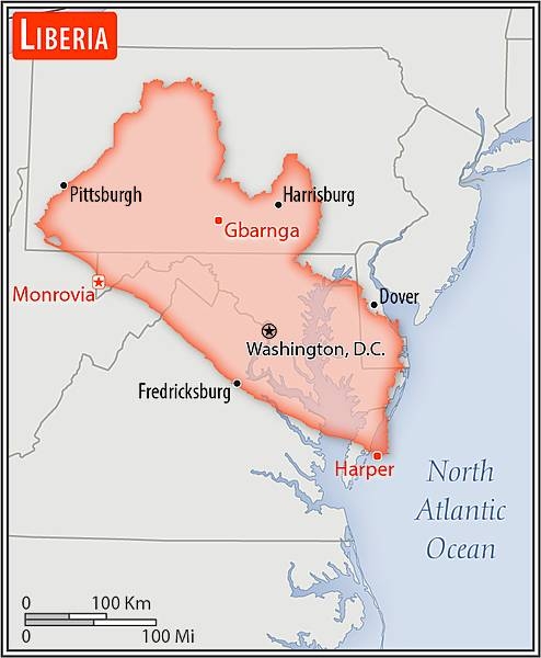 Area comparison map