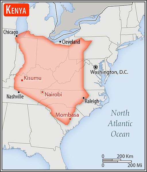 Area comparison map