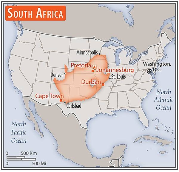 Area comparison map