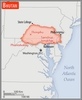 <p>slightly larger than Maryland; about one-half the size of Indiana</p>