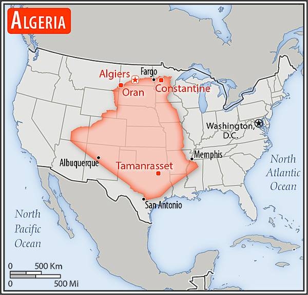 Area comparison map