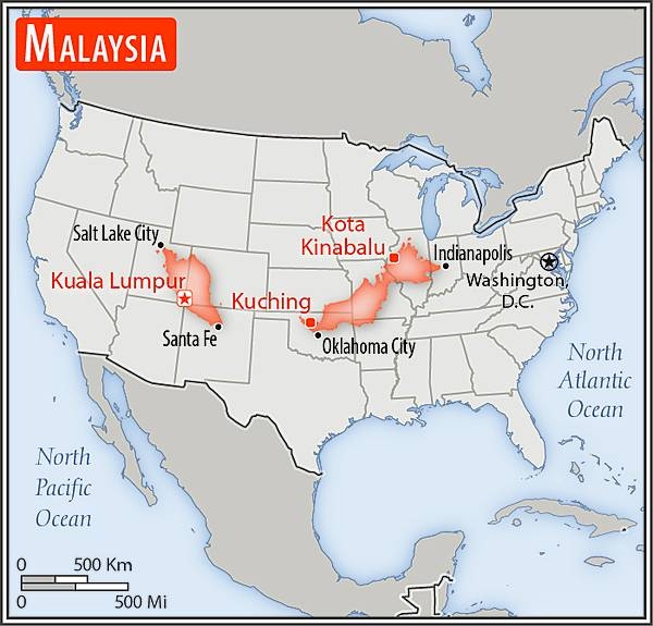 Area comparison map