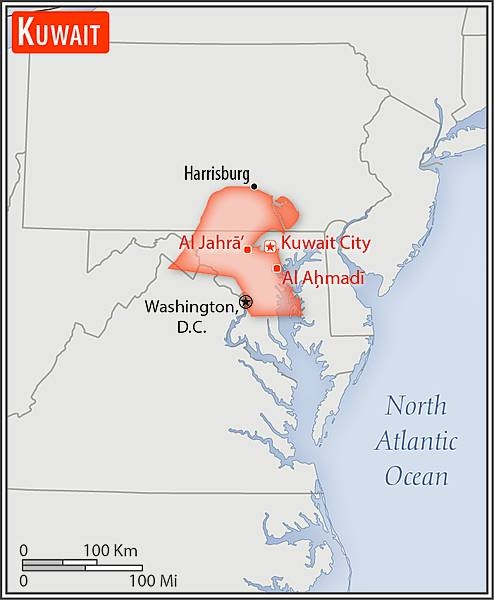 Area comparison map