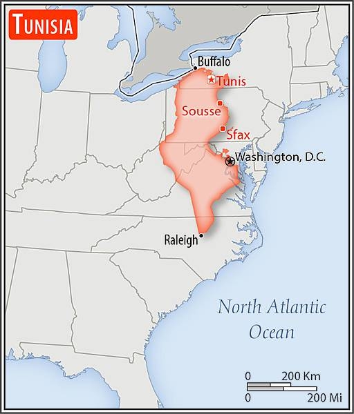 Area comparison map