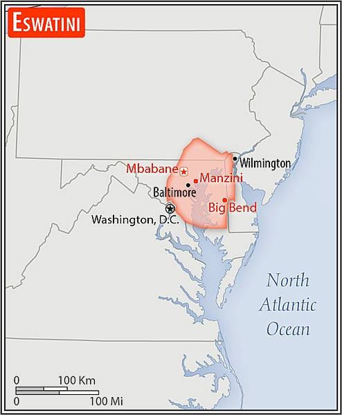 Area comparison map