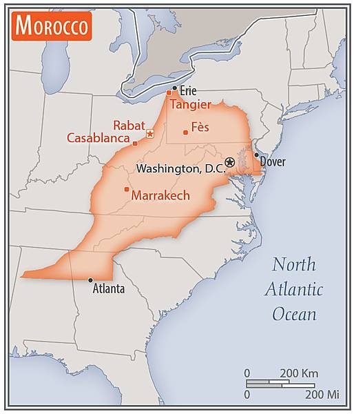 Area comparison map