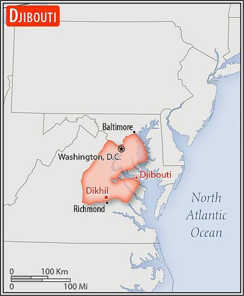 Area comparison map