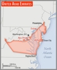 <p>slightly larger than South Carolina; slightly smaller than Maine</p>