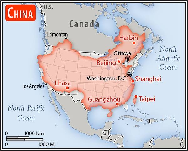 Area comparison map