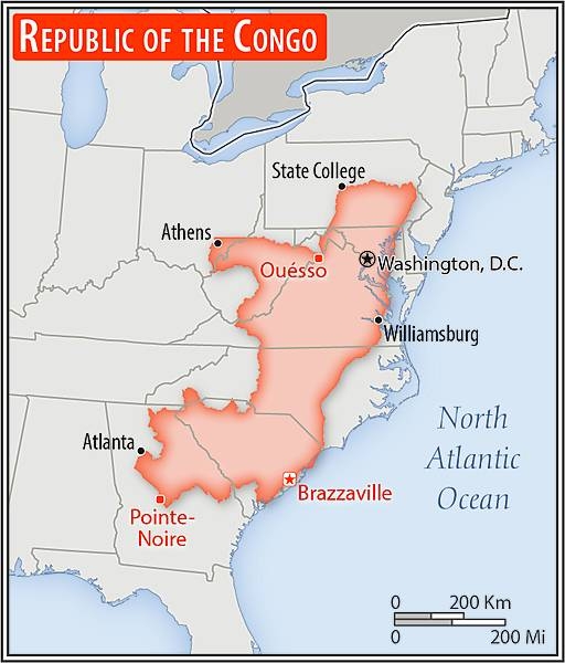 Area comparison map