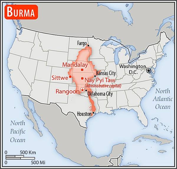 Area comparison map