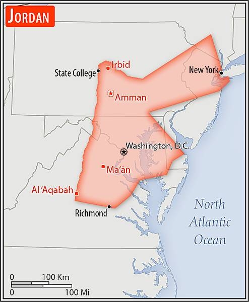 Area comparison map