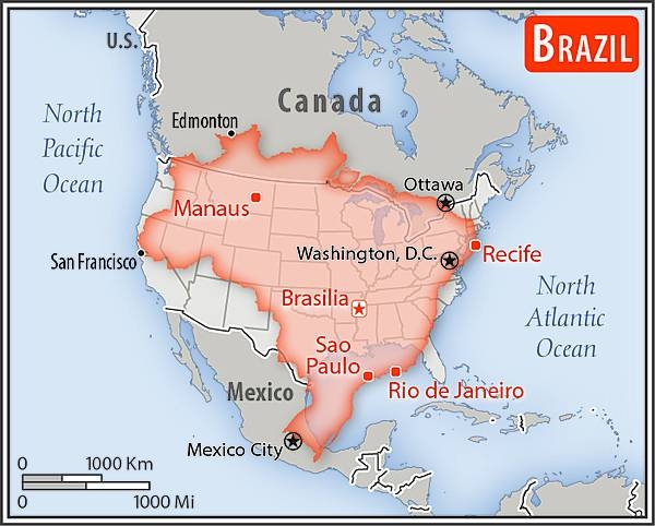 Area comparison map