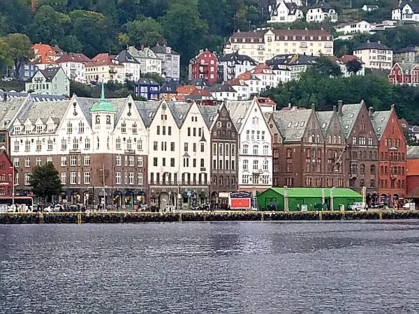 The wharf at Bergen, Norway's second largest city. Bergen served as Norway's capital during the 13th century.