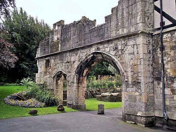 Ruins in the Museum Gardens adjacent to the Yorkshire Museum in York.