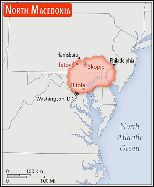 Area comparison map