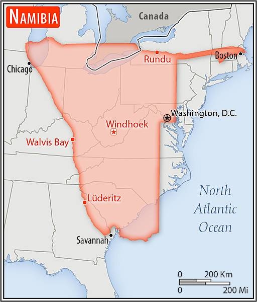 Area comparison map