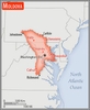 <p>slightly larger than Maryland</p>