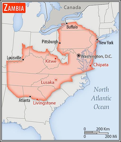 Area comparison map