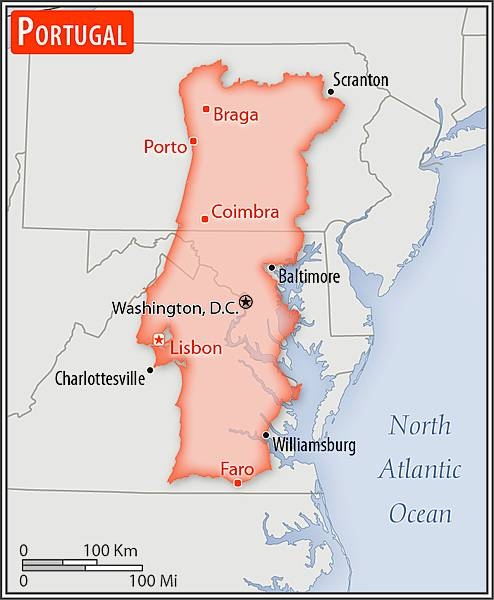 Area comparison map