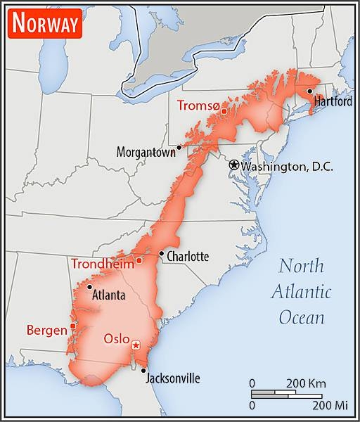 Area comparison map