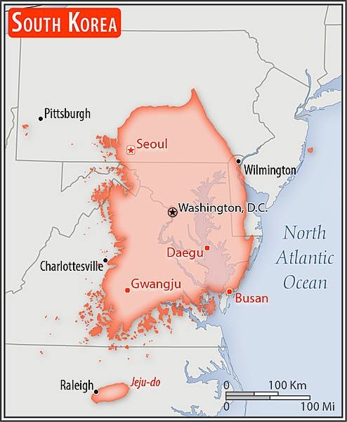 Area comparison map