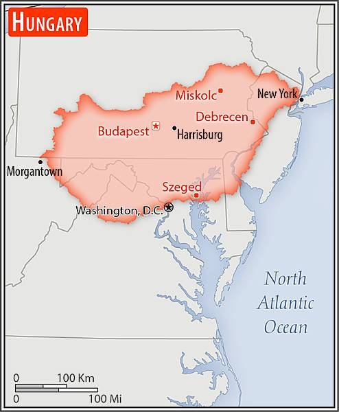 Area comparison map