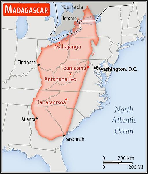 Area comparison map