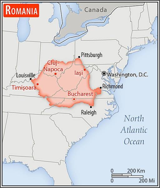 Area comparison map