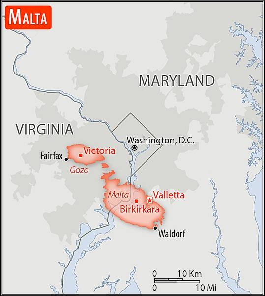 Area comparison map