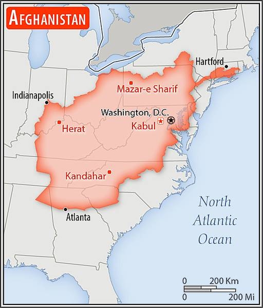 Area comparison map