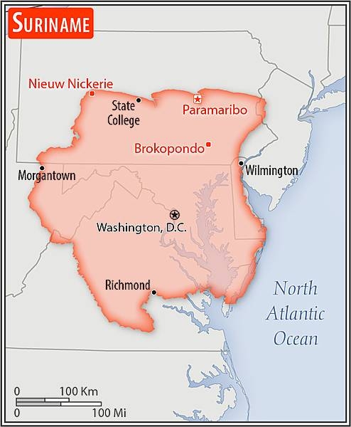 Area comparison map