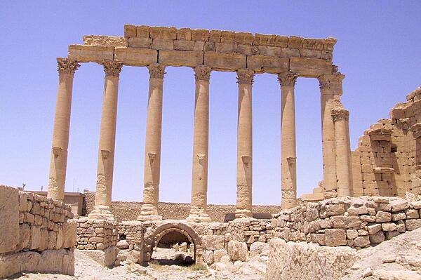 Temple ruins at Palmyra.
