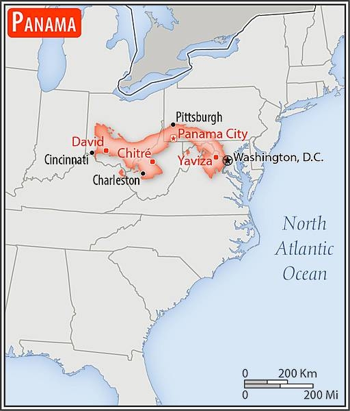 Area comparison map