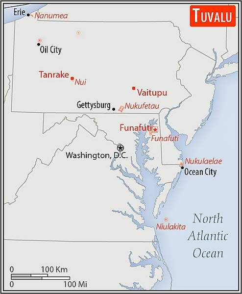 Area comparison map