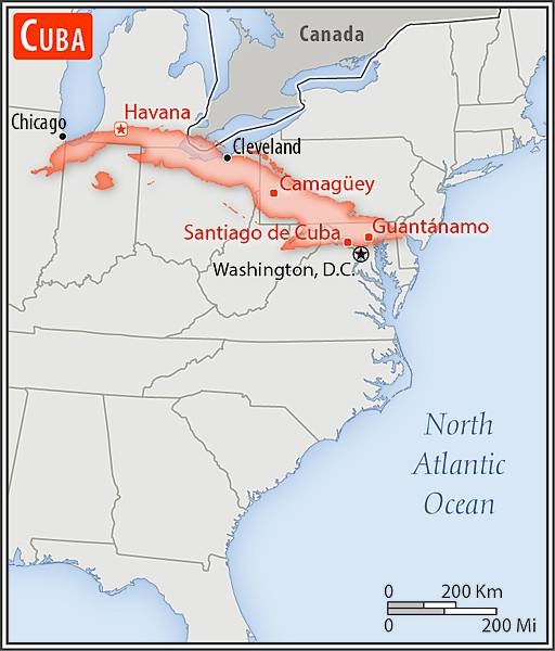 Area comparison map