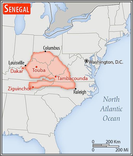 Area comparison map