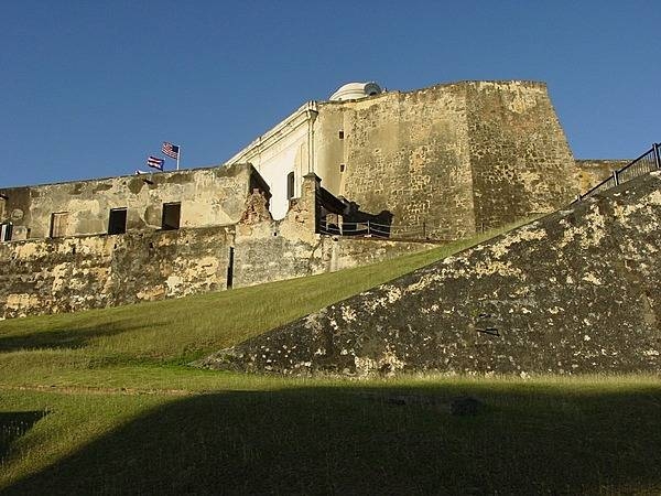 Castillo San Cristóbal is a fortress in San Juan that was built by Spain to protect against land-based attacks on the city; it is part of San Juan National Historic Site. This is a view of the from Norzagaray Street. Photo courtesy of the US National Park Service.